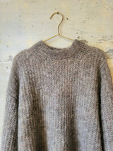 Crew neck sweater in Mohair