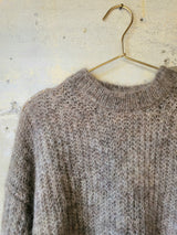 Crew neck sweater in Mohair