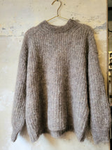 Crew neck sweater in Mohair