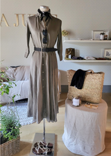 Linen chemisier dress