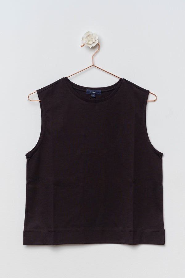 TOP IN COTONE NERO