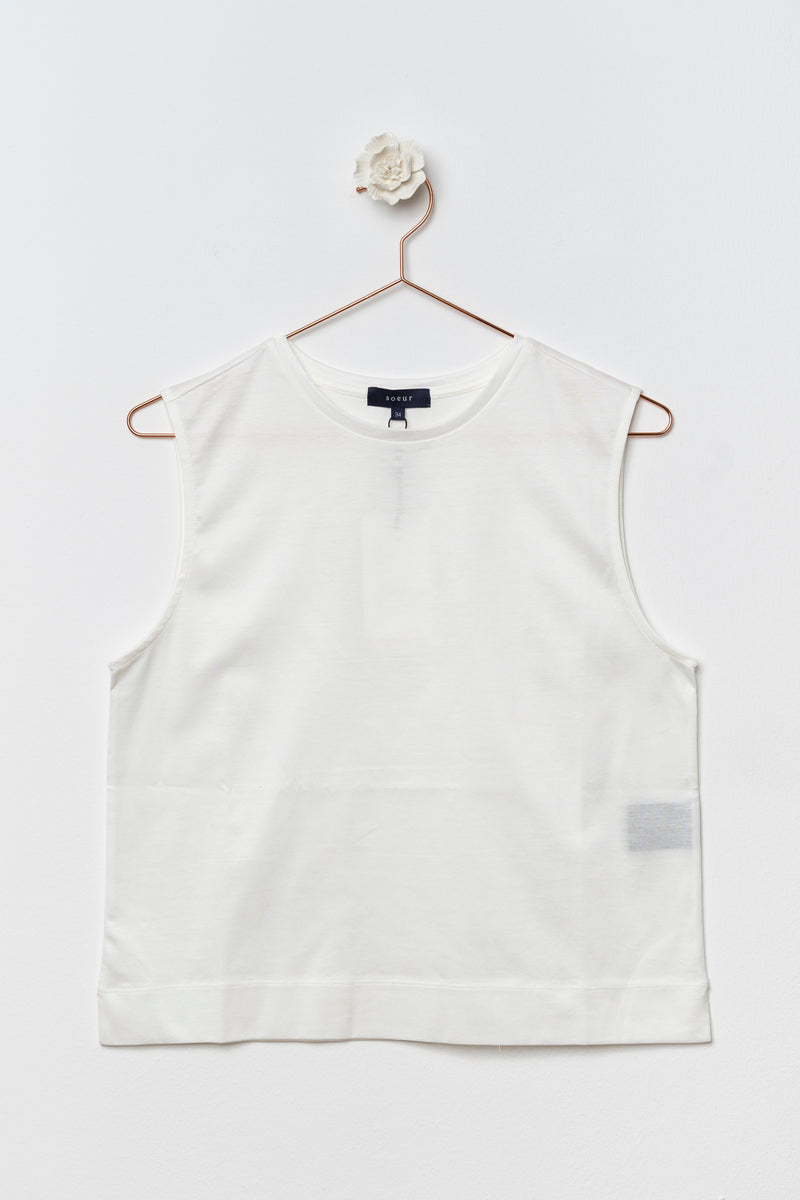 TOP IN COTONE BIANCO