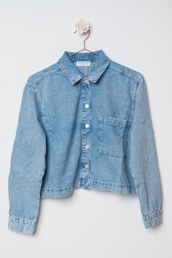 CAMICIA CROP IN DENIM