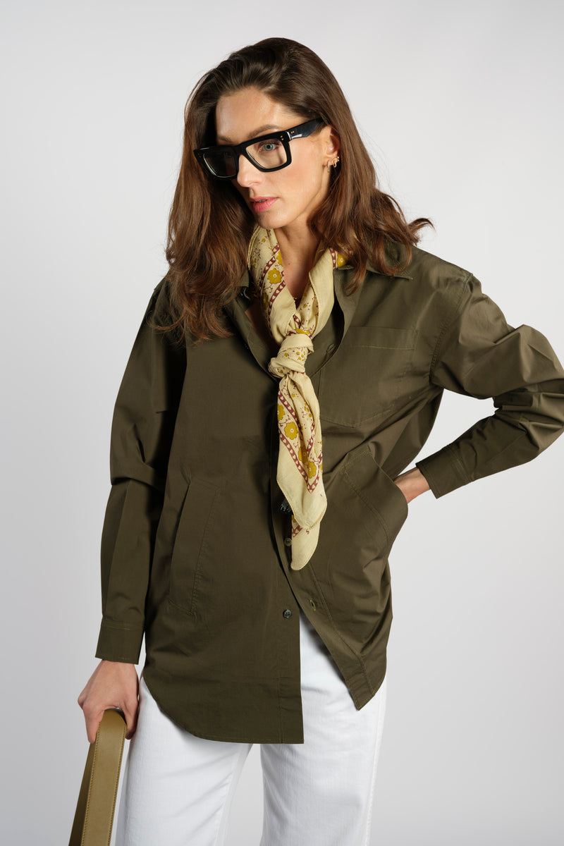 CAMICIA GIACCA VERDE MILITARE