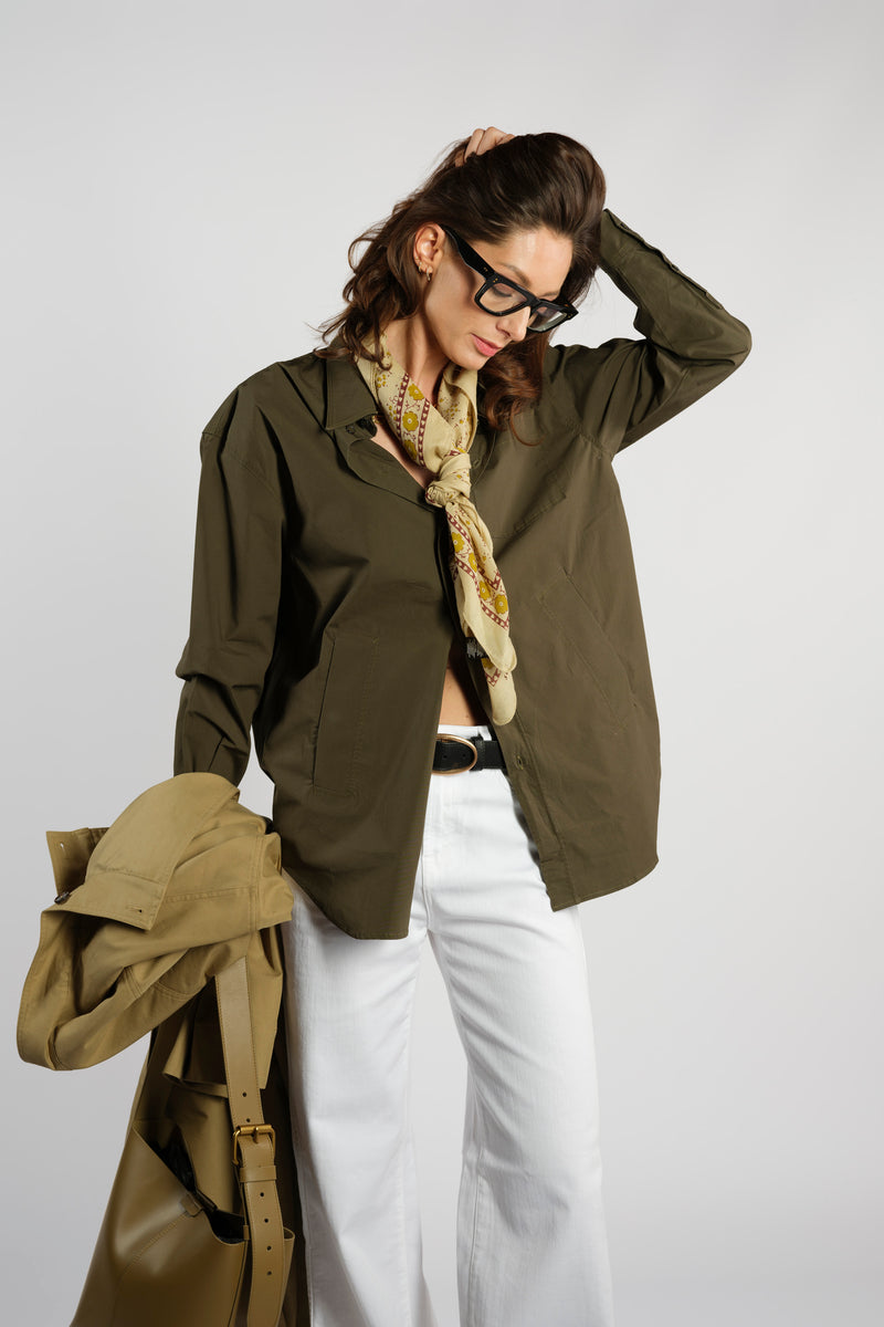 CAMICIA GIACCA VERDE MILITARE