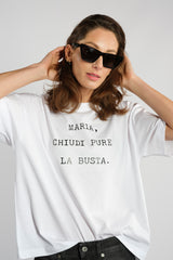 T-SHIRT IN COTONE | MARIA, CHIUDI PURE LA BUSTA