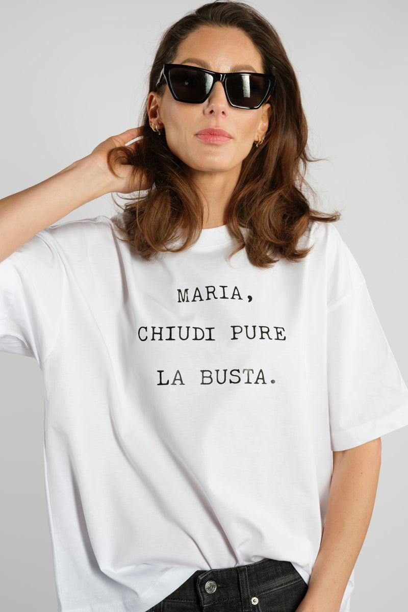 T-SHIRT IN COTONE | MARIA, CHIUDI PURE LA BUSTA