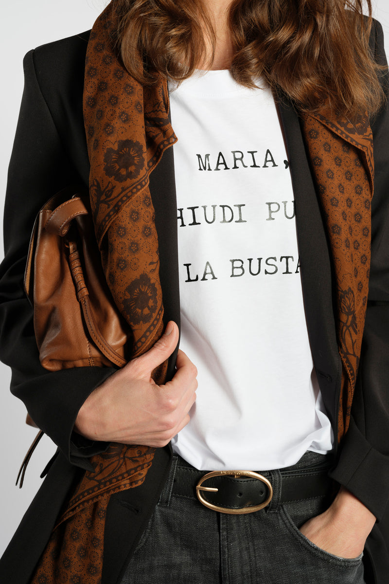 T-SHIRT IN COTONE | MARIA, CHIUDI PURE LA BUSTA