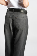 JEANS GAMBA LARGA DENIM NERO