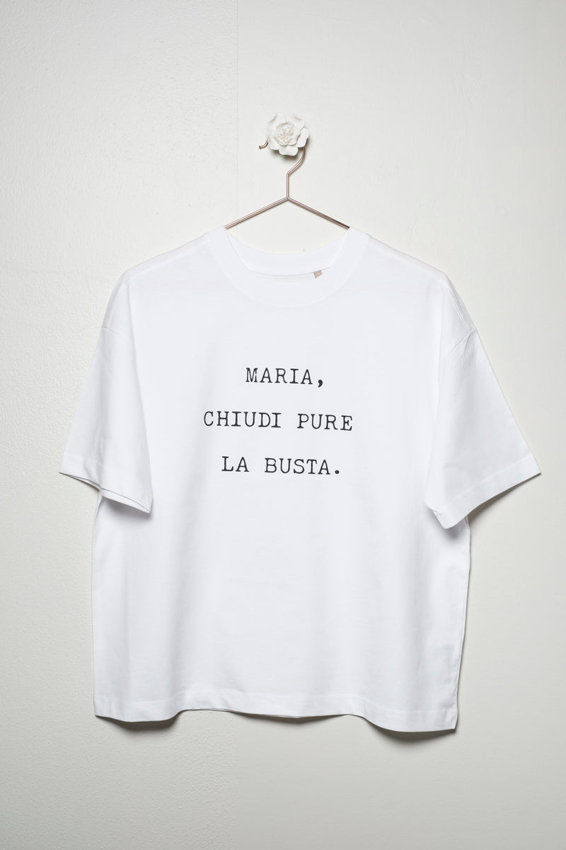 T-SHIRT IN COTONE | MARIA, CHIUDI PURE LA BUSTA