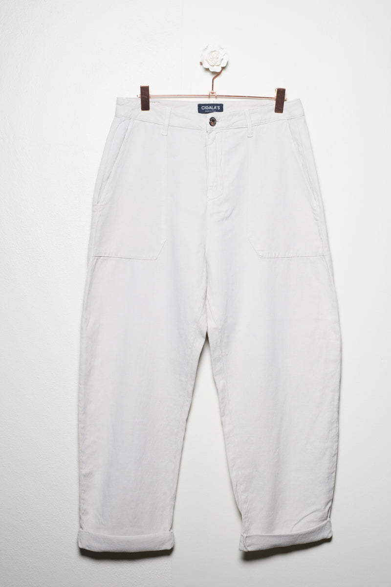 PANTALONE BAGGY AVORIO