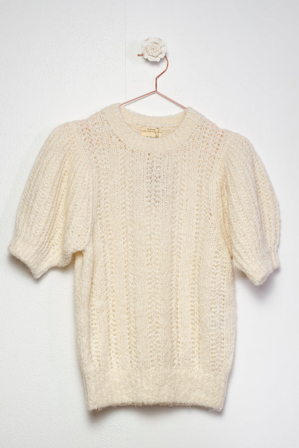 Maglia girocollo alpaca e lana