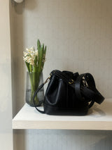 Leather bucket bag