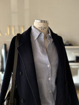 Cappotto doppiopetto blu navy