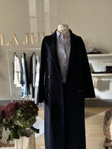 Cappotto doppiopetto blu navy