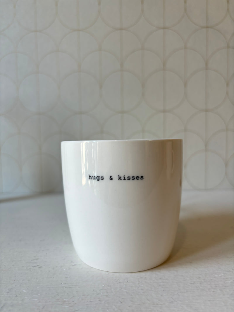 Hugs and kisses mug