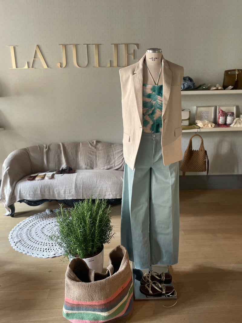 Pantalone gamba larga