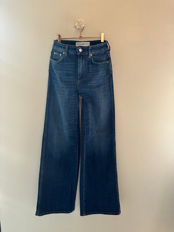 jeans palazzo denim stretch blu scuro