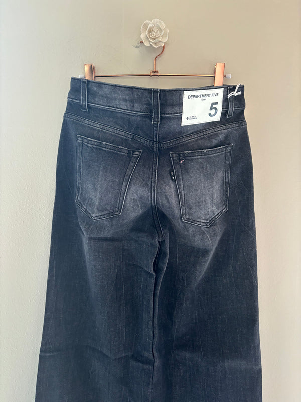 jeans palazzo denim stretch grigio scuro