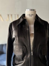 Giacca bomber in pelle