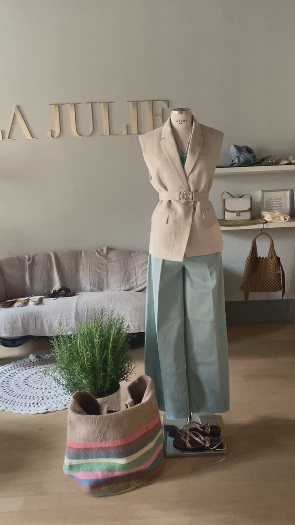 Pantalone gamba larga